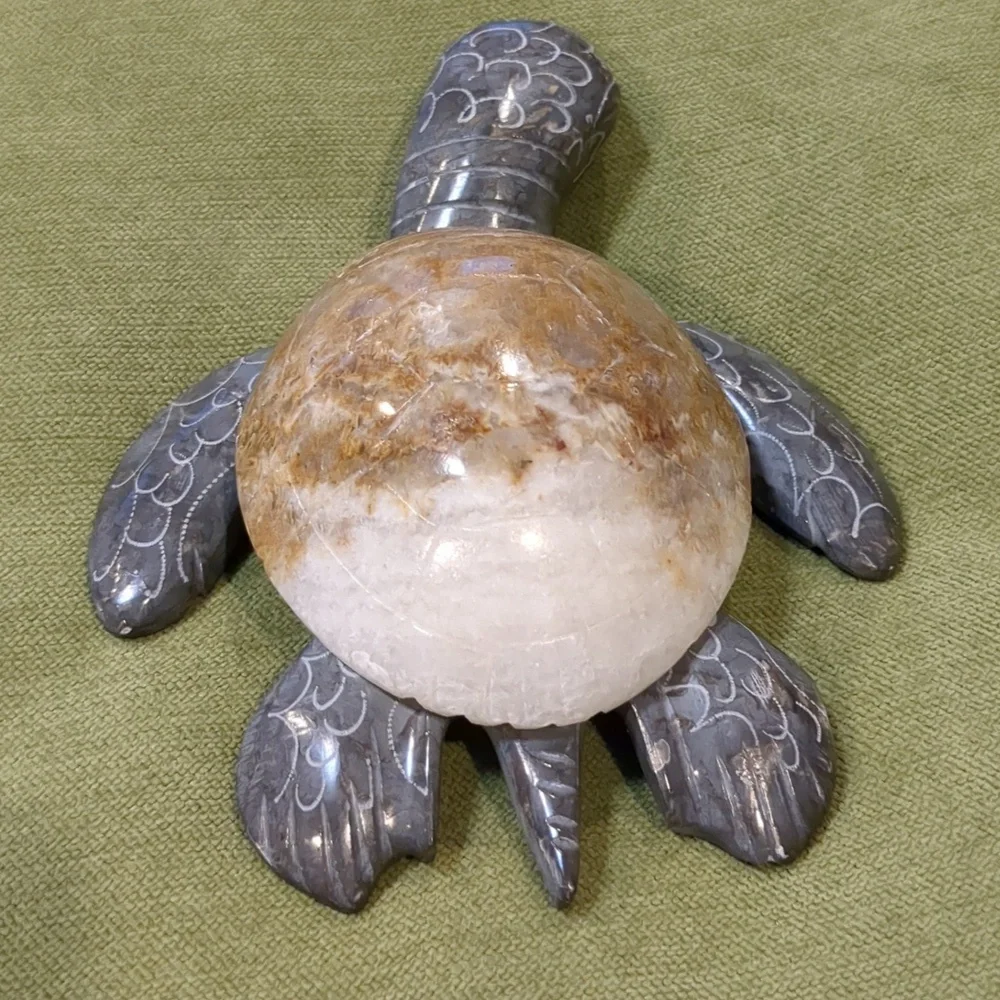 Hand Carved Stone Turtle - Picture 3 of 8